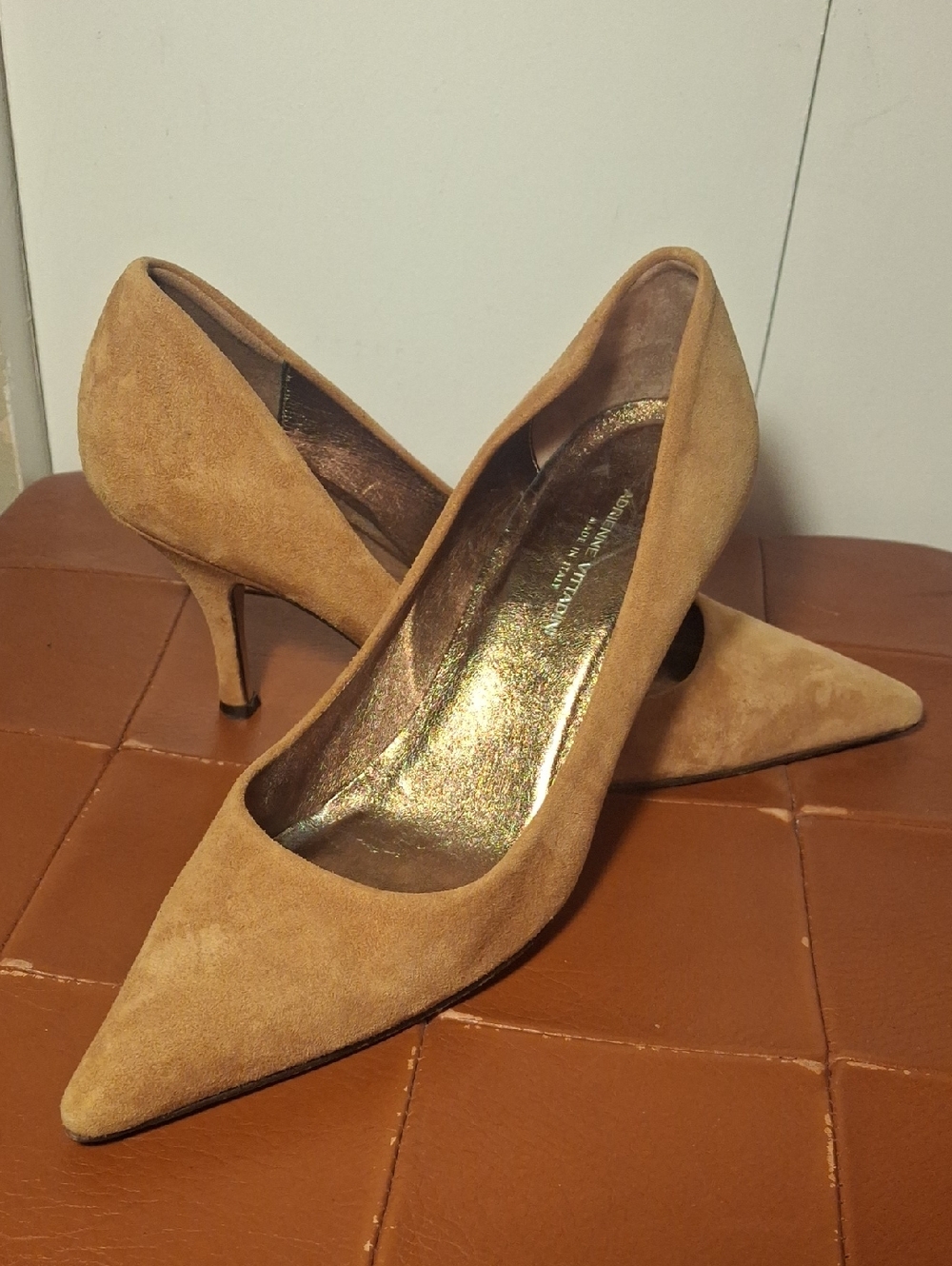 Adrienne Vittadini Tan Suede Women's Pump